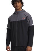 Under Armour Фитнес яке Tech Utility с качулка Черен/Мандарина/Tъмносив