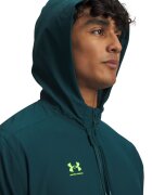 Under Armour Футболен слим екип Challenger Pro с лого и цип Тъмнозелен