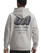 Under Armour Худи Rival с памук с фигурален принт Светлосив меланж