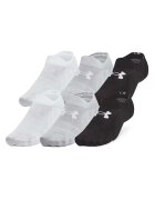 Under Armour Къси чорапи Essential с лого - 6 чифта Бял/Черен/Сив