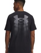 Under Armour Свободна тениска Blur с лого Черен/Tъмносив