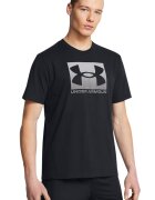 Under Armour Свободна тениска Boxed с лого Черен