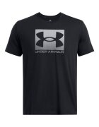 Under Armour Свободна тениска Boxed с лого Черен