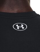 Under Armour Свободна тениска Lockup Черен/Светло сив