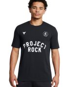 Under Armour Свободна тренировъчна тениска Project Rock - Бял/Черен