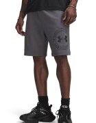 Under Armour Свободни шорти с памук Rival с лого Антрацитно сиво