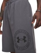 Under Armour Свободни шорти с памук Rival с лого Антрацитно сиво