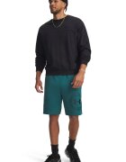 Under Armour Свободни шорти с памук Rival с лого Черен/Папратово зелено