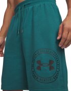 Under Armour Свободни шорти с памук Rival с лого Черен/Папратово зелено