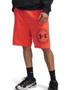 Under Armour Свободни шорти с памук Rival с лого Корал/Антрацитно сиво