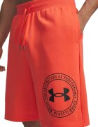 Under Armour Свободни шорти с памук Rival с лого Корал/Антрацитно сиво