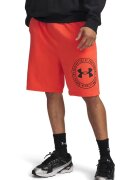 Under Armour Свободни шорти с памук Rival с лого - Корал/Антрацитно сиво