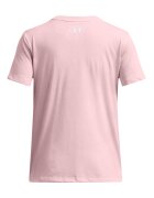 Under Armour Тениска с овално деколте и лого Бял/Светлорозов