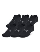 Under Armour Тренировъчни чорапи до глезена Essential - 6 чифта Черен/Сив