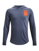 Under Armour Тренировъчно худи Rival Terry с лого - Оранжев/Тъмносин