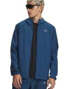 Under Armour Яке за бягане Velociti Pro с качулка и лого - Бял/Тъмносин