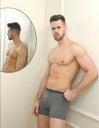 Uniconf Памучни мъжки боксерки BB08R Tъмносив