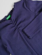 United Colors of Benetton Блуза с вълнообразни краища Тъмносин