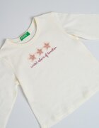 United Colors of Benetton Бродирана блуза с пайети Розово/Крем