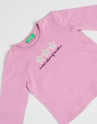 United Colors of Benetton Бродирана блуза с пайети Тъмнорозов/Сребрист