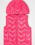 United Colors of Benetton Капитониран елек с качулка Фуксия