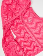 United Colors of Benetton Капитониран елек с качулка Фуксия