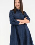 United Colors of Benetton Къса дънкова рокля Тъмносин