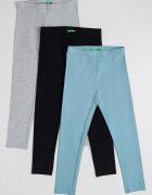 United Colors of Benetton Клин с изчистен дизайн - 3 чифта Зелен/Черен/Светлосив меланж