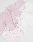 United Colors of Benetton Комплект с памук с принт - 3 броя Бял/Ментово зелено/Прашен люляк