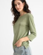 United Colors of Benetton Ленена блуза Зелени аспержи