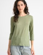 United Colors of Benetton Ленена блуза Зелени аспержи