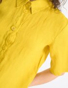 United Colors of Benetton Ленена риза със среднодълги ръкави Шафраново жълто