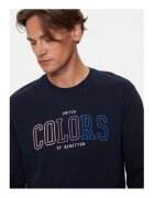 United Colors of Benetton Мъжка блуза 100% памук тъмносиня
