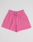 United Colors of Benetton Памучен къс панталон с връзка Орхидеи