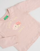 United Colors of Benetton Памучна блуза с принт Прашно розово