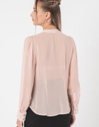United Colors of Benetton Риза с ажур и дълги ръкави Светло бежово