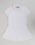 United Colors of Benetton Рокля с яка и копчета Бял/Розово