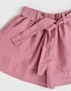 United Colors of Benetton Шорти от лен и памук Ягодово червено