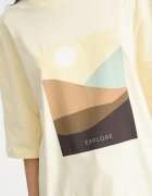 United Colors of Benetton Свободна блуза с принт и среднодълги ръкави Сламеножълт