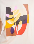 United Colors of Benetton Свободна тениска с принт Крем