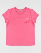 United Colors of Benetton Тениска с бляскав принт Фуксия