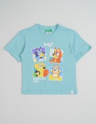 United Colors of Benetton Тениска с овално деколте Аквамарин син