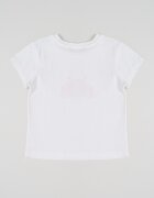 United Colors of Benetton Тениска с овално деколте и графика Бял