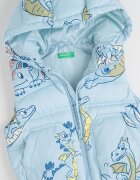 United Colors of Benetton Ватиран елек с принт Жълт/Лавандула/Зелени аспержи