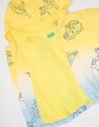 United Colors of Benetton Яке с качулка и принт Бял/Жълт/Ледено синьо