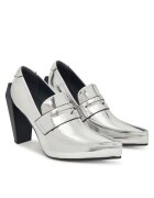United Nude Дамски обувки - Silver Gem Loafer Hi - естествена кожа - Сребрист