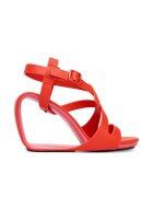 United Nude Дамски сандали - естествена кожа - червени - система за закопчаване с велкро