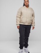 Urban Classics Бомбър яке с джобове встрани Бежов