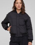 Urban Classics Бомбър яке с джобове встрани Черен