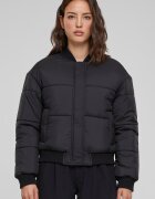 Urban Classics Бомбър яке с джобове встрани Черен